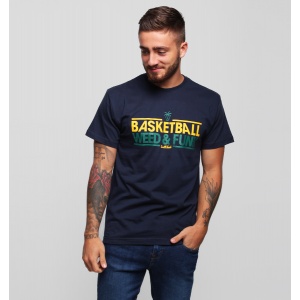 T-shirt męski Grill-Funk Basketball Weed & Funk - granatowy