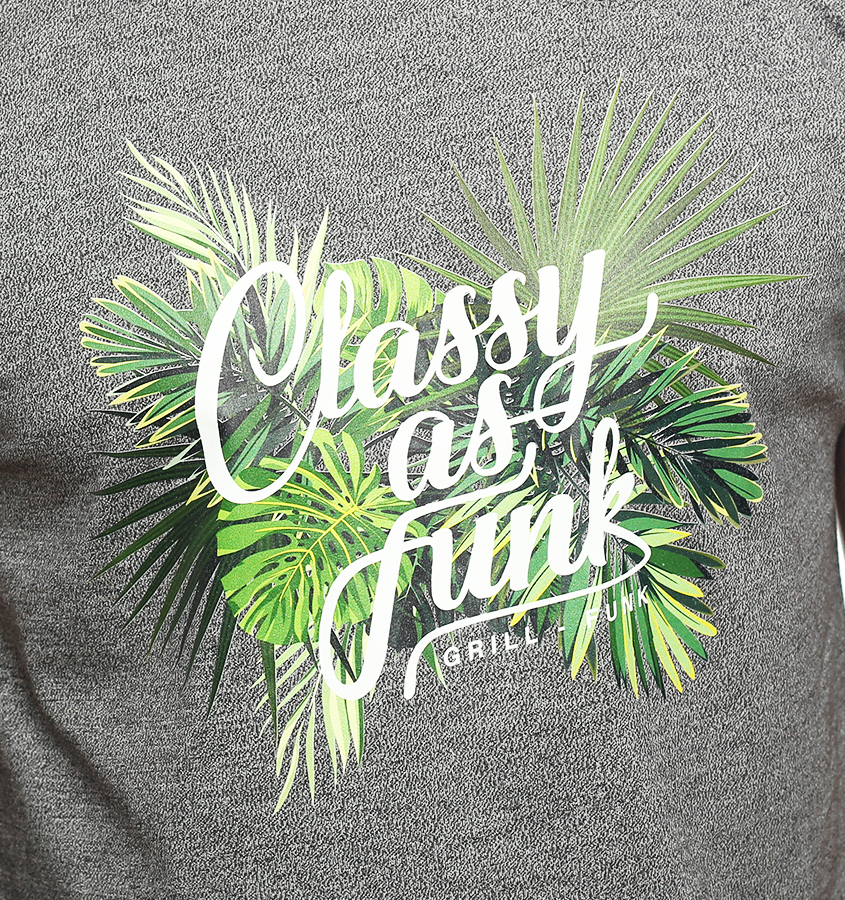 T-shirt męski Grill-Funk Classy as Funk - szary
