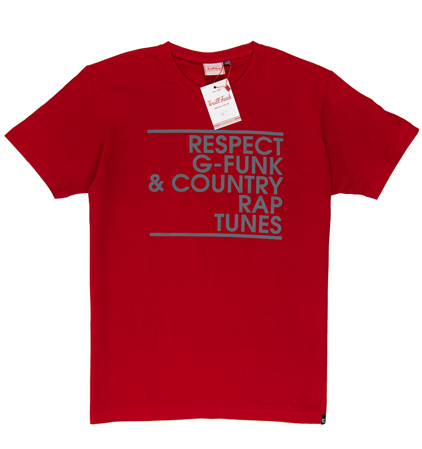 Koszulka męska Grill-Funk Respekt G-Funk & Country Rap Tunes - czerwona
