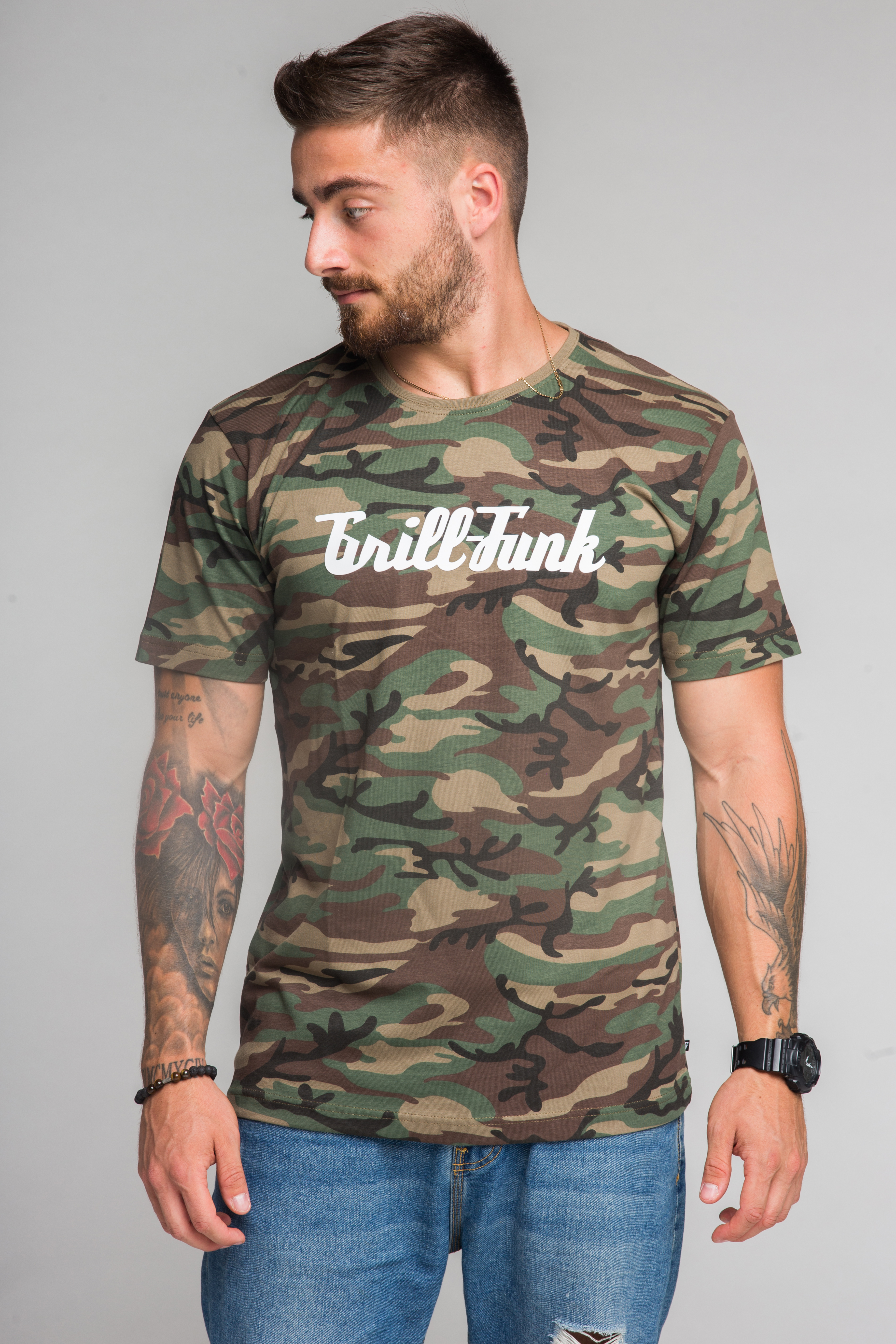 T-shirt męski Grill-Funk Camo - moro